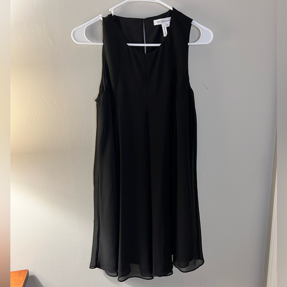BCBGeneration Black Sleeveless Mini Dress